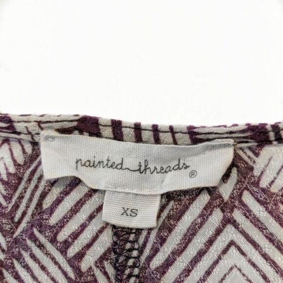 Painted Threads | Sharkbite Hem Chevron Print Tank | XS - Picture 7 of 8